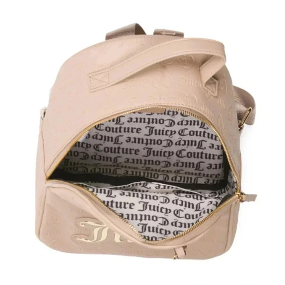 JUICY COUTURE Upgrade U Logo Tan BackPack With Bag Charm. - Picture 4 of 8
